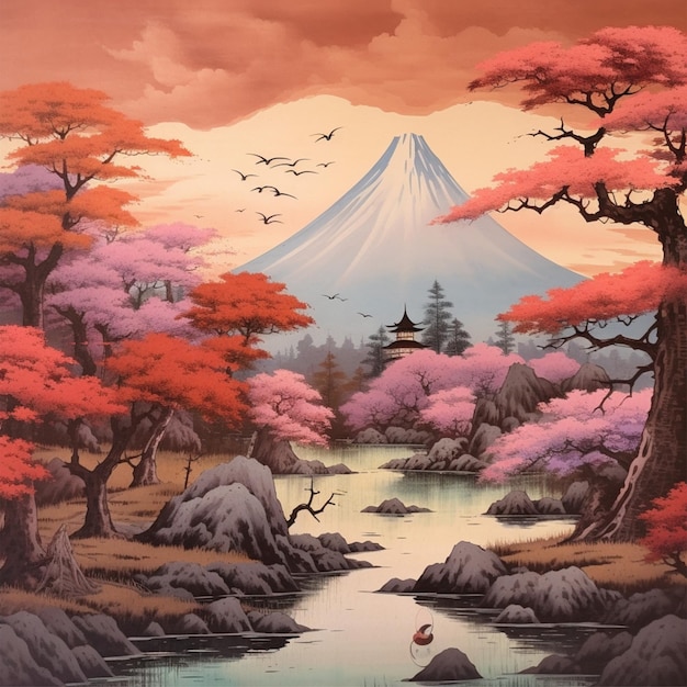 Paysages de montagne japonais 14