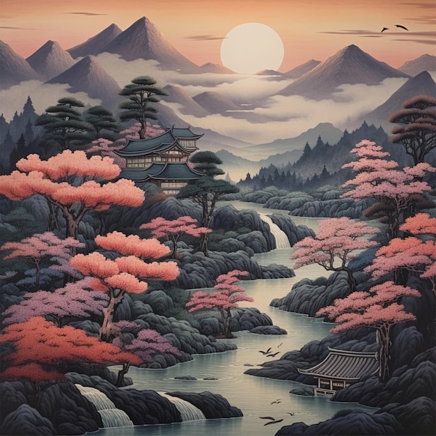 Paysages de montagne japonais 30