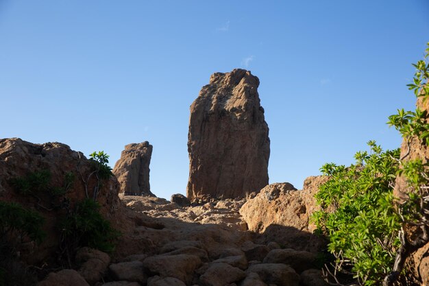 Paysages de montagne pittoresque parc naturel Roque Nublo Gran Canaria Espagne