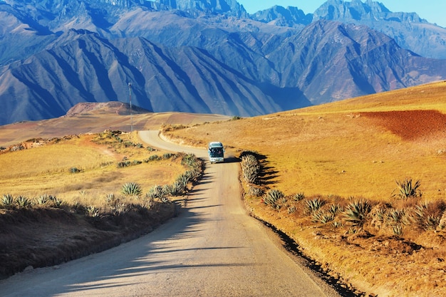 Paysages de la pampa dans la Cordillère des Andes, Pérou, Amérique du Sud