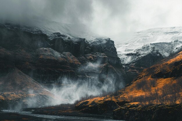 Les paysages pittoresques, les forêts et les montagnes d'Islande