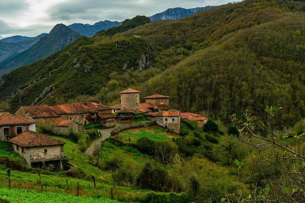 Paysages ruraux à l'intérieur des Asturies