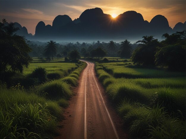 avec des paysages spectaculaires en Thaïlande