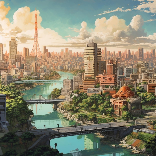 Paysages de la ville de Tokyo