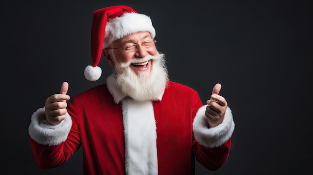 Un PDG habillé en Père Noël annonce les primes de Noël des employés générées par l'IA