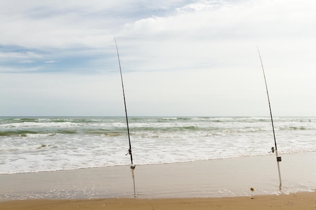 Pêche à la plage sur l'île South Padre.