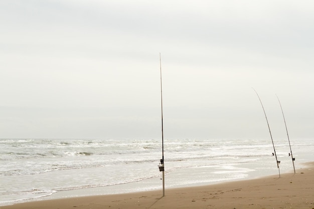 Pêche à la plage sur l'île South Padre.