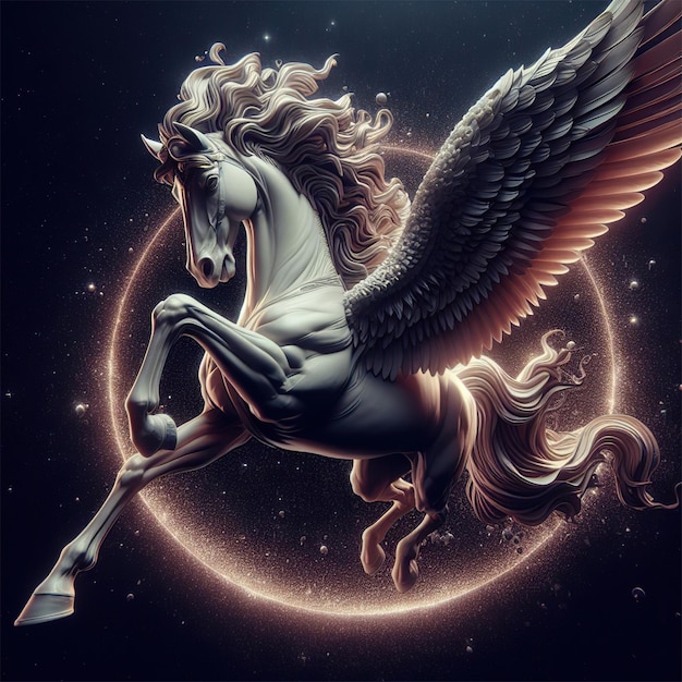 Pegaso, le cheval ailé mythique de la mythologie grecque