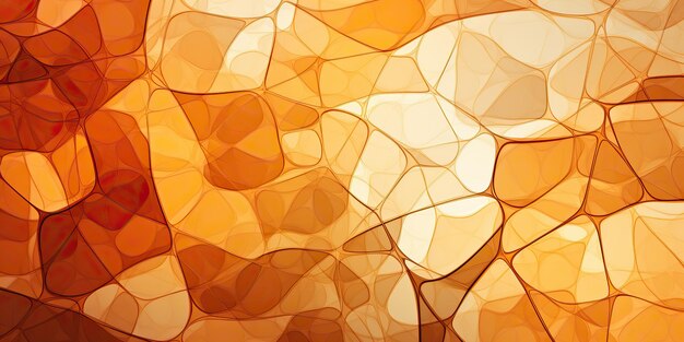 Des peignes de cellules microscopiques d'orange doré en forme de mosaïque décoration de forme