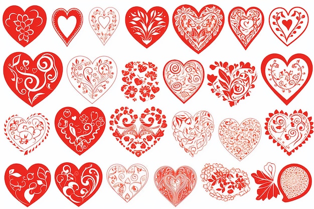 Peindre l'amour avec un tableau de formes de cœur de la Saint-Valentin généré par Ai