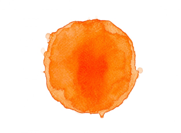 peindre aquarelle orange.