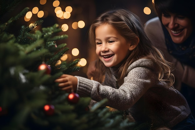 Peindre l'arbre de Noël avec l'amour a généré de l'art