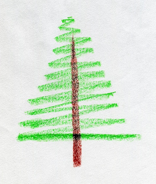 Peinte à la main l&#39;arbre de Noël