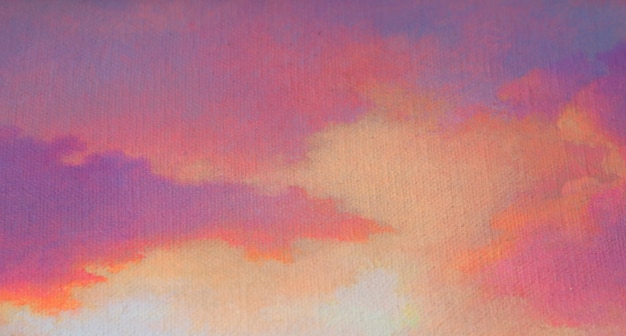 Peinture abstrait avec ciel doux texturé après le coucher du soleil