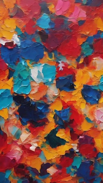 Peinture abstraite aux couleurs vives d'une variété de formes génératives ai