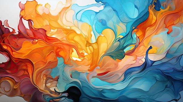 Peinture abstraite colorée dans le style de fond de formation fluide
