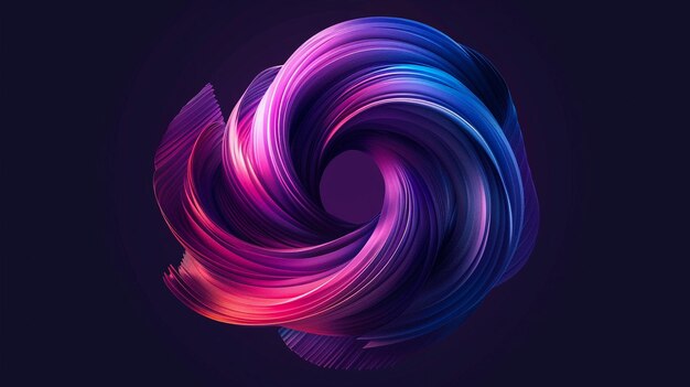 une peinture abstraite colorée d'une spirale