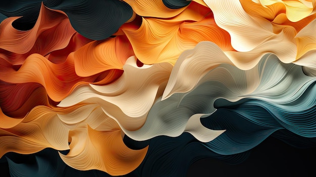 une peinture abstraite colorée d'une vague avec les mots " nomade " dessus.
