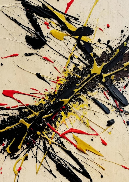 Peinture abstraite du chaos dans le style Pollock