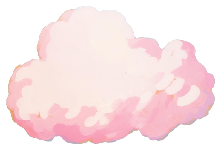 Photo peinture abstraite sur fond de nuage en png