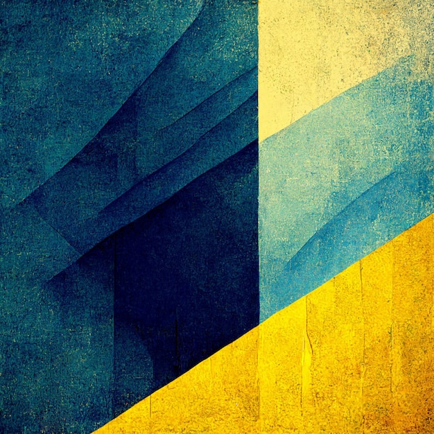 Peinture abstraite sur fond de peinture aquarelle bleu et jaune Couleurs ukrainiennes