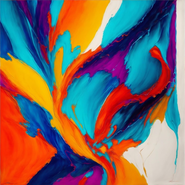 Une peinture abstraite haute résolution vibrante avec une touche moderne