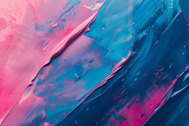 Peinture abstraite mettant en vedette le bleu, le rose et le violet