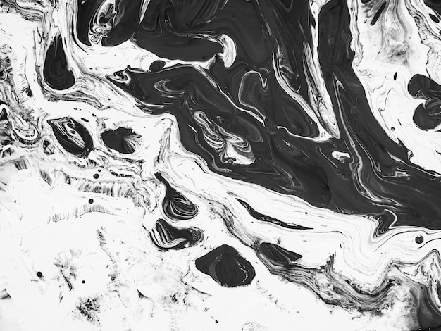 Peinture abstraite en noir et blanc