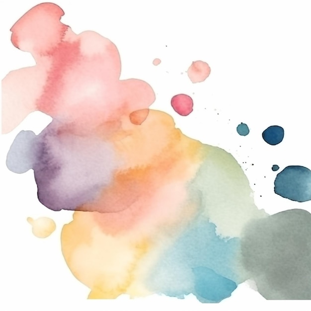 Une peinture à l'aquarelle d'une aquarelle colorée.