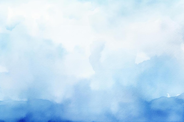 peinture à l'aquarelle bleue et blanche d'un nuage sur un fond bleu.