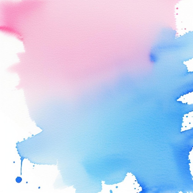 une peinture à l'aquarelle colorée d'un fond à l'eau bleu et rose