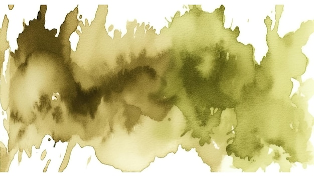 Une peinture à l'aquarelle d'un fond d'aquarelle vert et jaune.