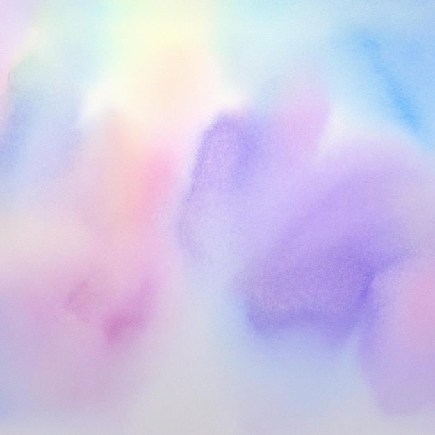 Une peinture à l'aquarelle avec un fond violet et bleu.