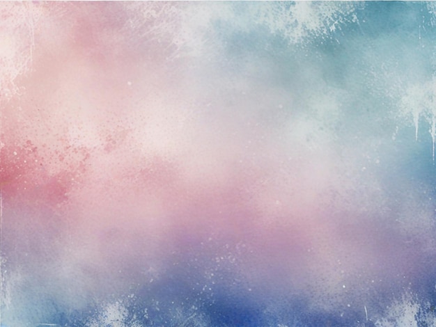 Photo une peinture à l'aquarelle de nuages roses et bleus avec un fond rose et bleu
