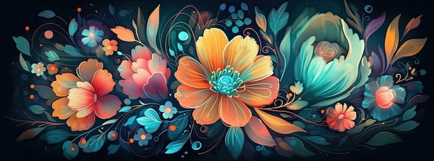 Peinture aquarelle plantes texture abstraite élément or mode et art fond fleurs et roses