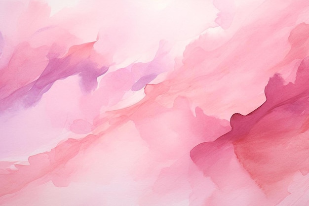 peinture à l'aquarelle rose sur un fond abstrait violet et rose.