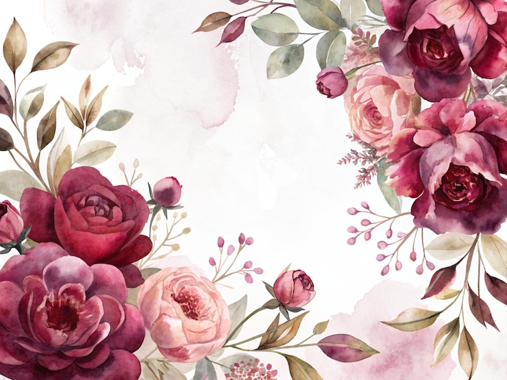 Photo une peinture à l'aquarelle de roses roses avec un fond rose