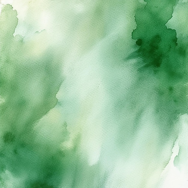 Peinture à l'aquarelle verte avec un fond blanc