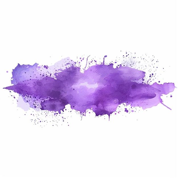 une peinture à l'aquarelle violette et violette d'une feuille violette