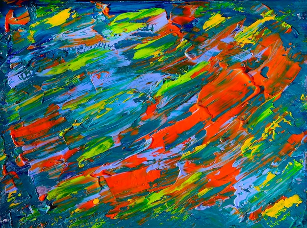 Peinture d'art abstrait avec des couleurs acryliques