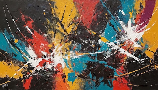 Peinture d'art abstrait dans le style du postmodernisme