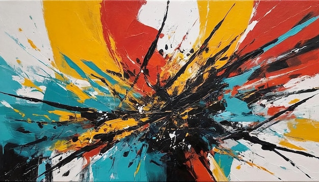 Peinture d'art abstrait dans le style du postmodernisme