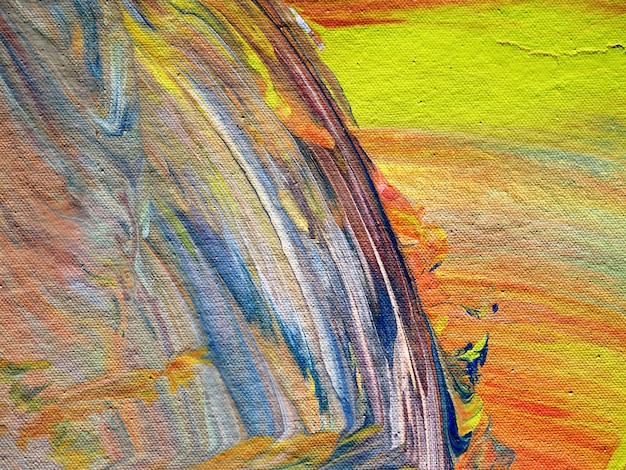 Peinture d'art abstrait sur fond de toile avec texture
