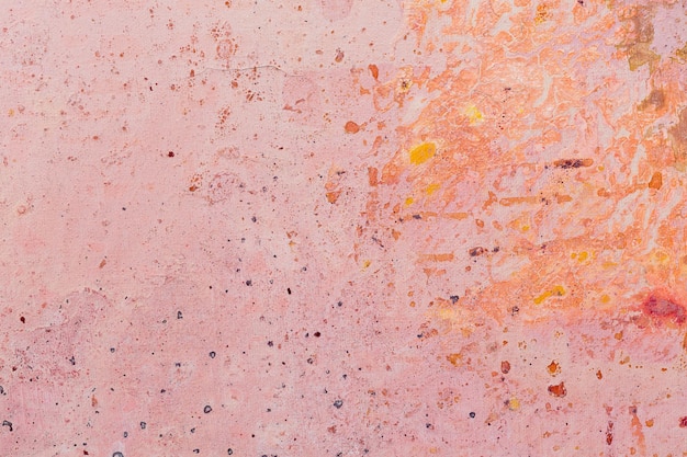 Peinture d'art abstrait orange et rose Les couleurs éclaboussées