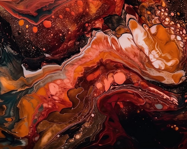 Peinture d'art fluide abstraite de luxe naturel dans la technique de l'encre à l'alcool Abstrait