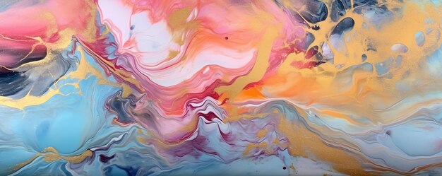 Peinture d'art fluide de fond abstrait de luxe dans la technique de l'encre à l'alcool Créée avec l'IA générative