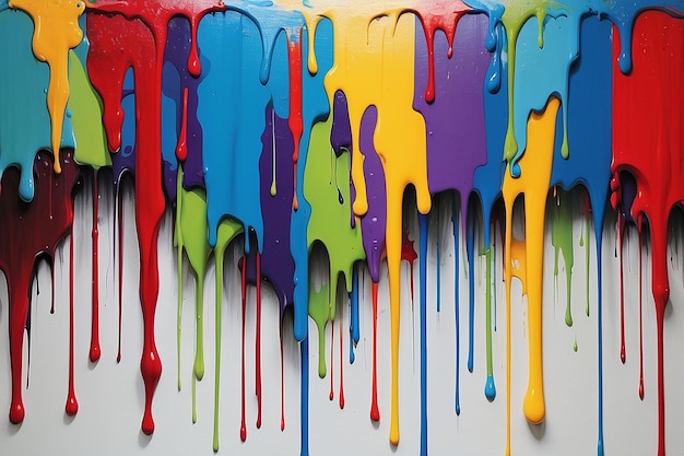 Peinture artistique à goutte à goutte sur le mur Splash créatif de couleur