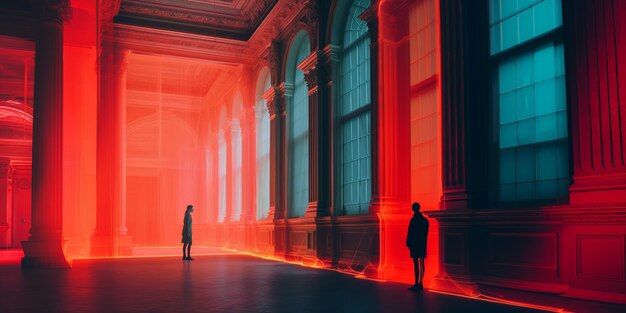 Une peinture au neon d'Alex Strohl orne les murs d'un palais royal en Angleterre