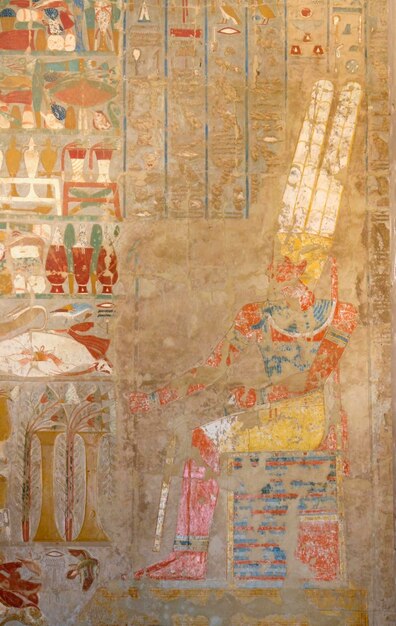 peinture au temple mortuaire de Hatshepsut