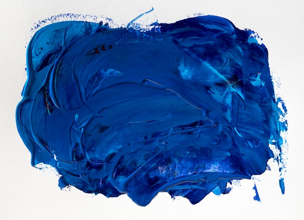 Peinture Bleue Tache Art Abstrait